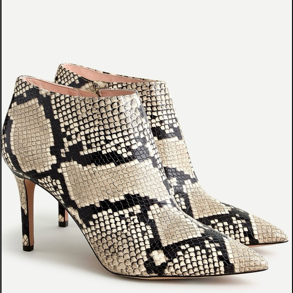 J Crew Snakeskin Pattern Ankle Boots